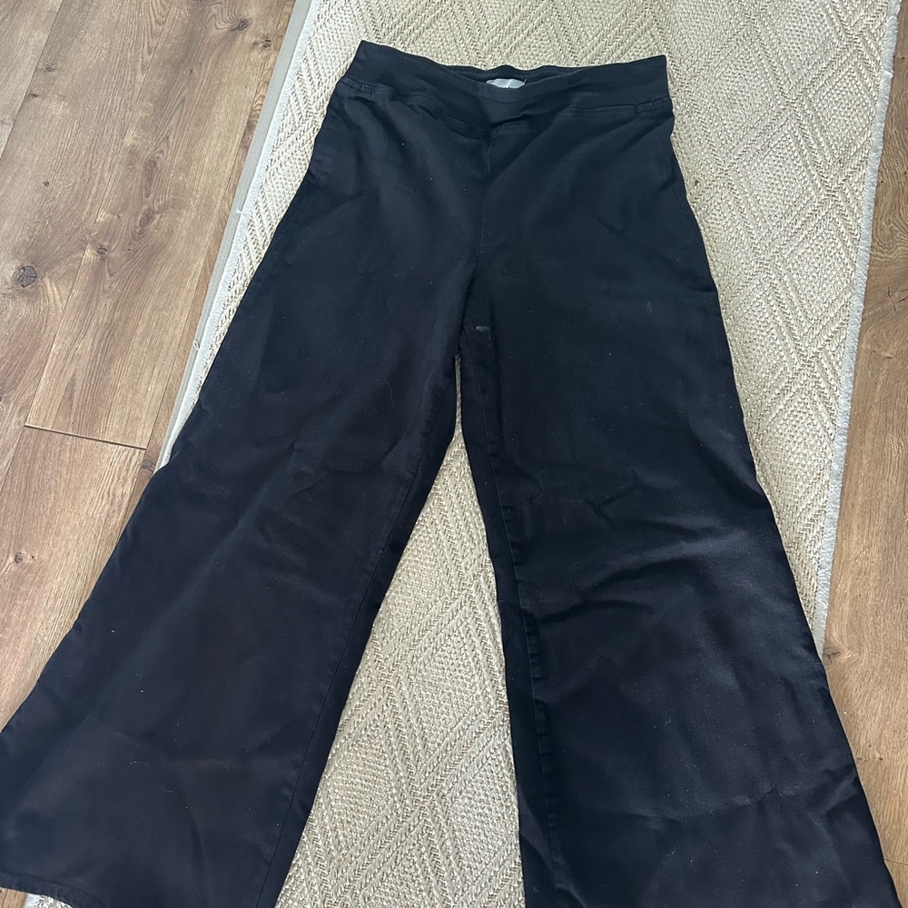 Frame Denim Black Wide-Leg Pants (Size “2” in Frame fits Sizes 30-34)